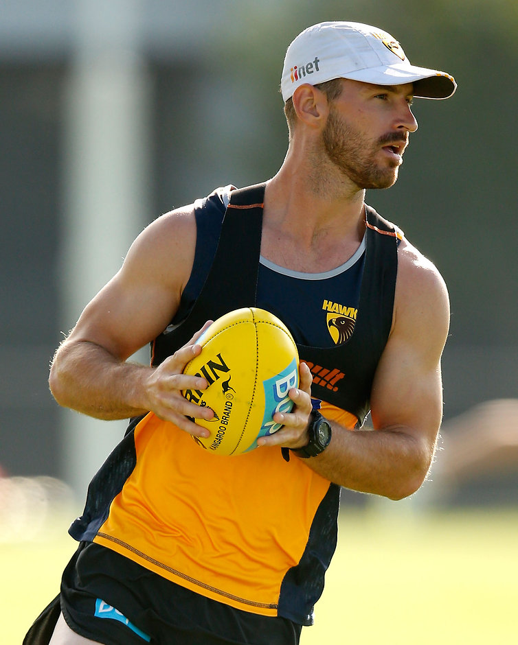AFL 2015 Training - Hawthorn 230115 Brendan Whitecross in action during Friday's training session - ${keywords}